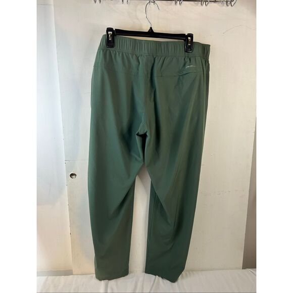 Eddie Bauer Traveler womens large ankle pants green pants packable zipper pocket - Picture 2 of 7